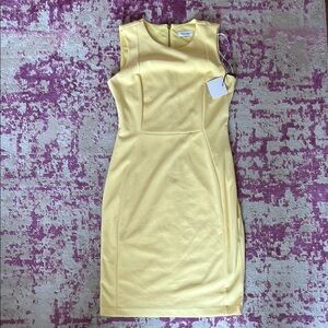 Elegant Yellow Sleeveless Dress